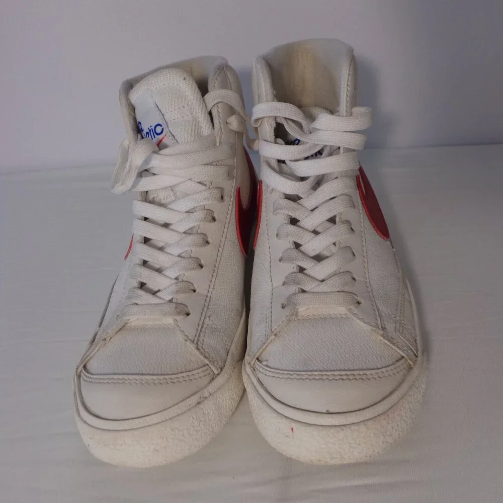 Nike Blazer Mid '77 SE (GS) Big Kids' Shoes White Red DH9700-100 Youth's Size 5Y